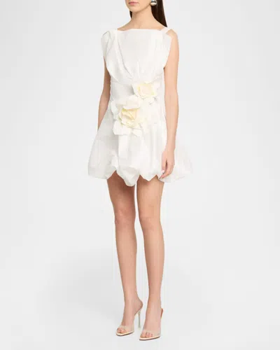 Acler Falldon Bubble Mini Dress In White