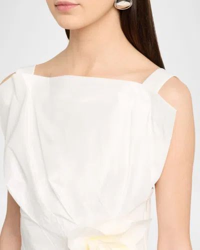 Acler Falldon Bubble Mini Dress In White