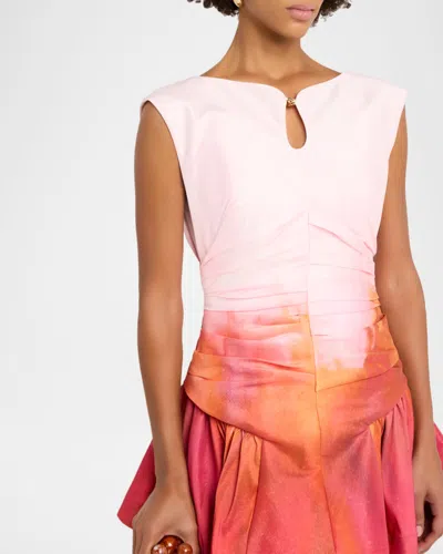 Acler Bromton V-neck Dress In Orange