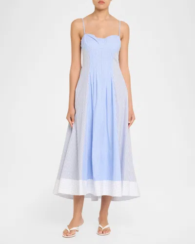 Stuart Weitzman 35mm Rio Sleek Patent Leather Thong Sandals In White