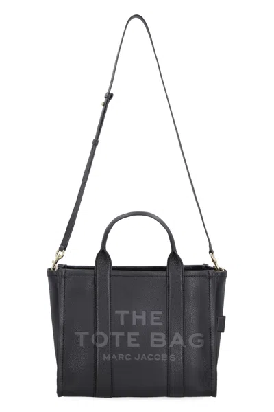 Marc Jacobs Structured Medium Tote With Textured Leather Finish In Black