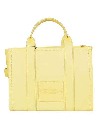 Marc Jacobs The Leather Medium Tote Bag In Yellow
