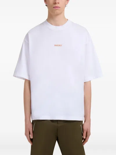 Marni Logo Patch T-shirt In White