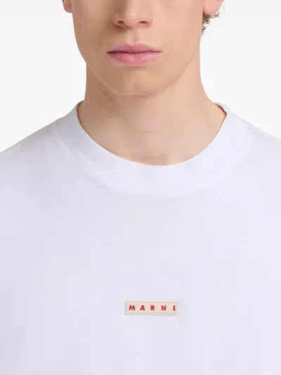 Marni Logo Patch T-shirt In White