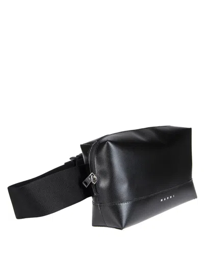 Marni Rectangular Crossbody Bag With Adjustable Strap In Black
