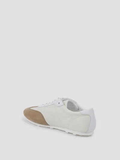 Marni Smooth Polyamide Sneakers With Suede Accents In White