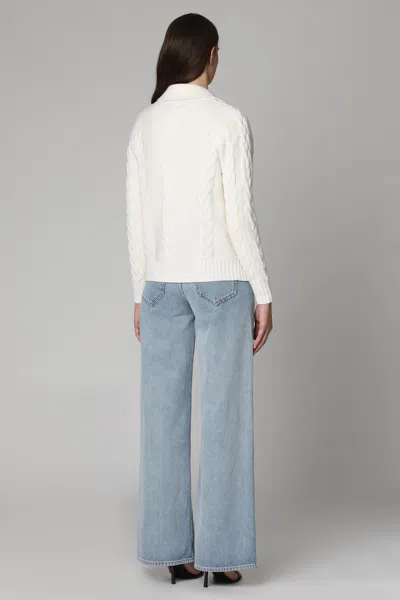 Max Mara Double-breasted Wool Jacket In White