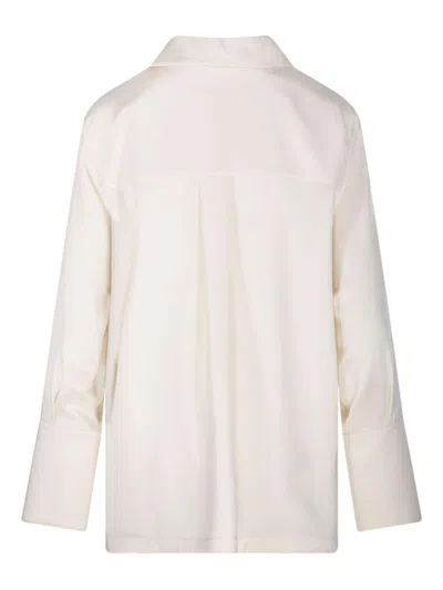 Max Mara Dover Silk Blend T-shirt In White
