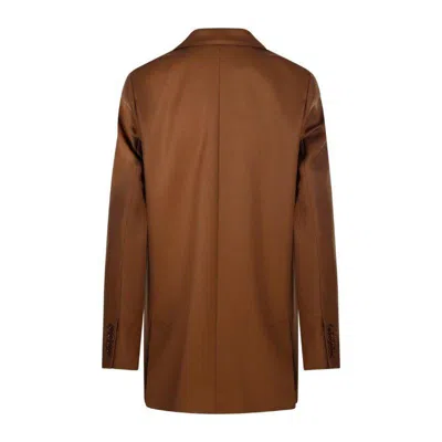 Max Mara Elegant Wool Jacket In Brown