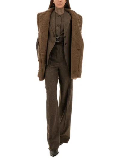 Max Mara Fitted Cut Mini Jacket 40 In Brown