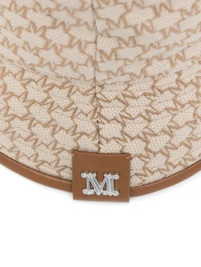 Max Mara Allover Logo Bucket Bag In Metallic