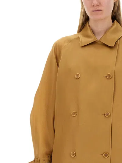 Max Mara Silk Sack Jacket In Orange