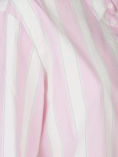 Mc2 Saint Barth Brigitte Striped Patterned Shirt In Pink