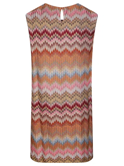 Missoni Mini-abito Senza Maniche In Viscosa Chevron In Multi
