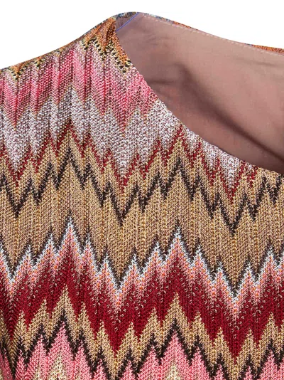 Missoni Mini-abito Senza Maniche In Viscosa Chevron In Multi