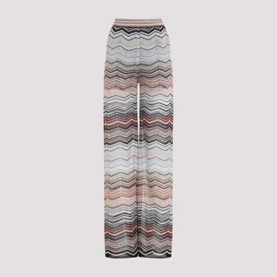 Missoni Sequin-embellished Striped Metallic Crochet-knit Wide-leg Pants In Multi