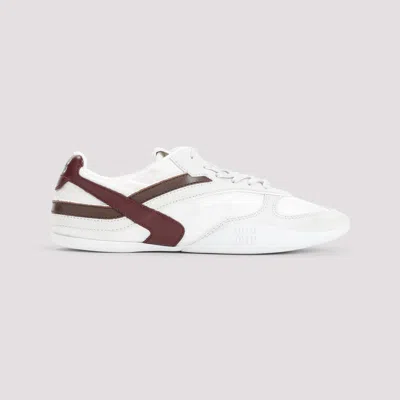 Miu Miu Women Two-tone Tech Fabric And Suede Gymnasium Sneakers In Multi