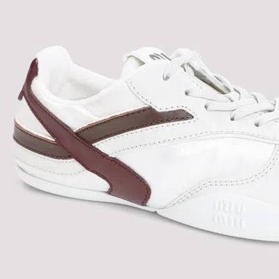 Miu Miu Women Two-tone Tech Fabric And Suede Gymnasium Sneakers In Multi