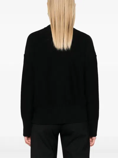 Mm6 Maison Margiela Mm6 By Maison Margiela Relaxed Fit Black Wool Knit Cardigan