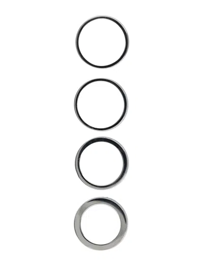 Mm6 Maison Margiela Stacked Numeric Ring - Modular Multi-band Design In Pattern