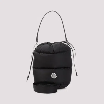 Moncler Caradoc Fabric Bucket Bag With Adjustable Strap In Black
