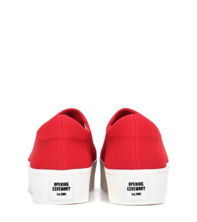 Shop Opening Ceremony Cici Platform Slip-on Sneakers In Red