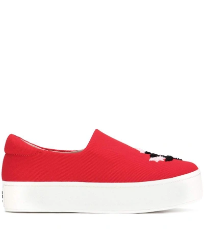 Shop Opening Ceremony Cici Platform Slip-on Sneakers In Red