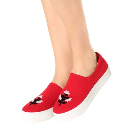 Shop Opening Ceremony Cici Platform Slip-on Sneakers In Red