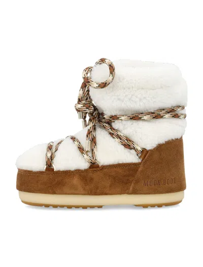 Moon Boot Classic Icon Shearling Mini Boots In Multi