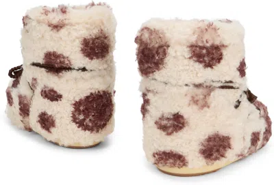 Moon Boot Icon Low Curly Mini Boots In Multi