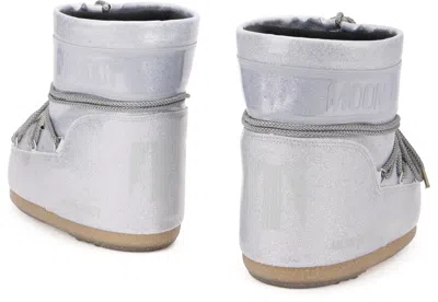 Moon Boot Icon Low Mini Glitter Boots In Multi