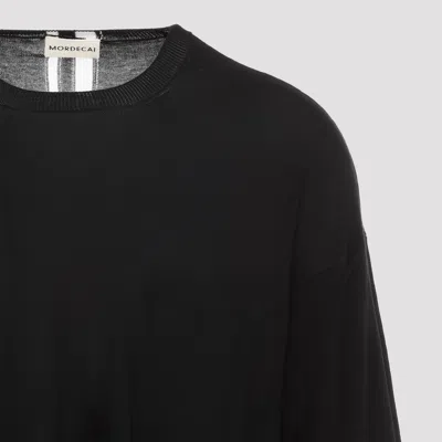 Mordecai Double Layer Pullover Sweater For Men In Black