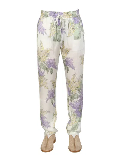 Mouty Floral-print Straight-leg Trousers In Multi