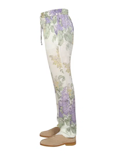 Mouty Floral-print Straight-leg Trousers In Multi