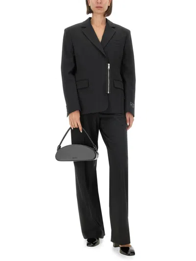Msgm Jacket With Zip In Black