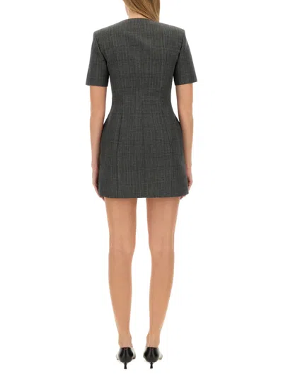 Msgm Wool Dress In Multi