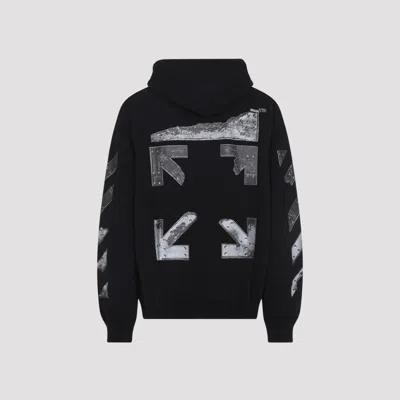 Off-white French Cotton-terry Hoodie In Black