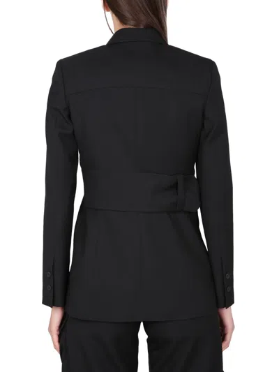 Off-white Off White Wool Single Breasted Jacket In Black