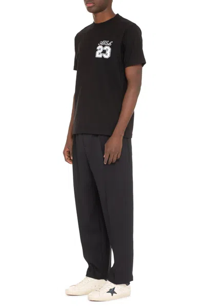 Off-white Off White Crew Neck T Shirt With 23 Logo In Black