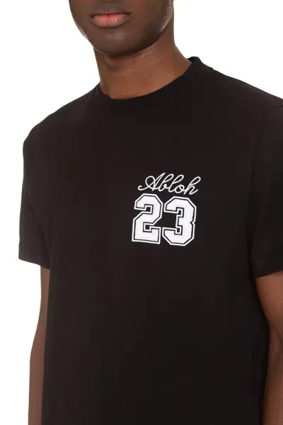 Off-white Off White Crew Neck T Shirt With 23 Logo In Black