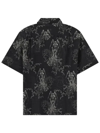 Our Legacy Mens Death Paisley Print Graphic-print Short-sleeve Cotton And Linen Shirt In Multi
