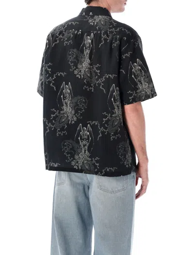 Our Legacy Mens Death Paisley Print Graphic-print Short-sleeve Cotton And Linen Shirt In Multi