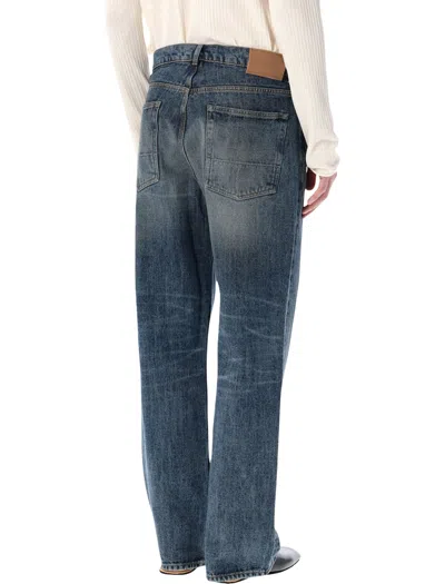 Our Legacy Third Cut Wide Straight Jeans In Blue