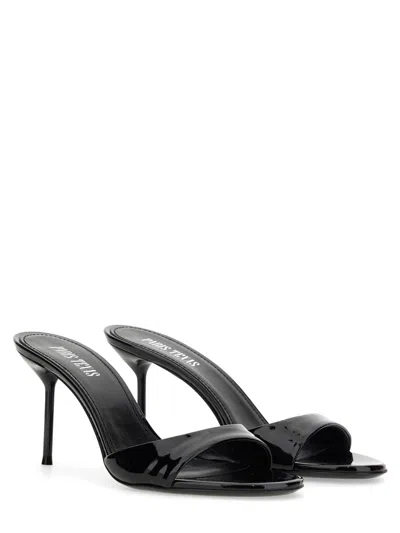 Paris Texas Patent Leather Lidia Mules 70 In Black