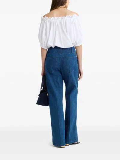 Patou Drawstring T-shirt In White