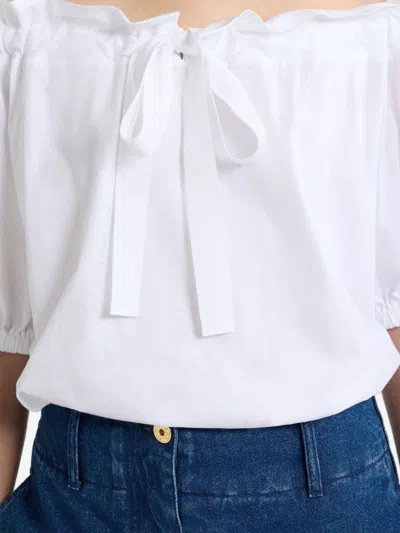 Patou Drawstring T-shirt In White