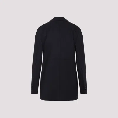 Prada Wool Jacket Notched Collar In Black