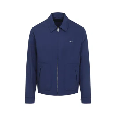 Prada Polyester Jacket 48 In Blue