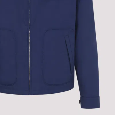 Prada Polyester Jacket 48 In Blue