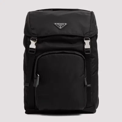 Prada Structured Backpack - 27cm X 45cm X 17cm In Black